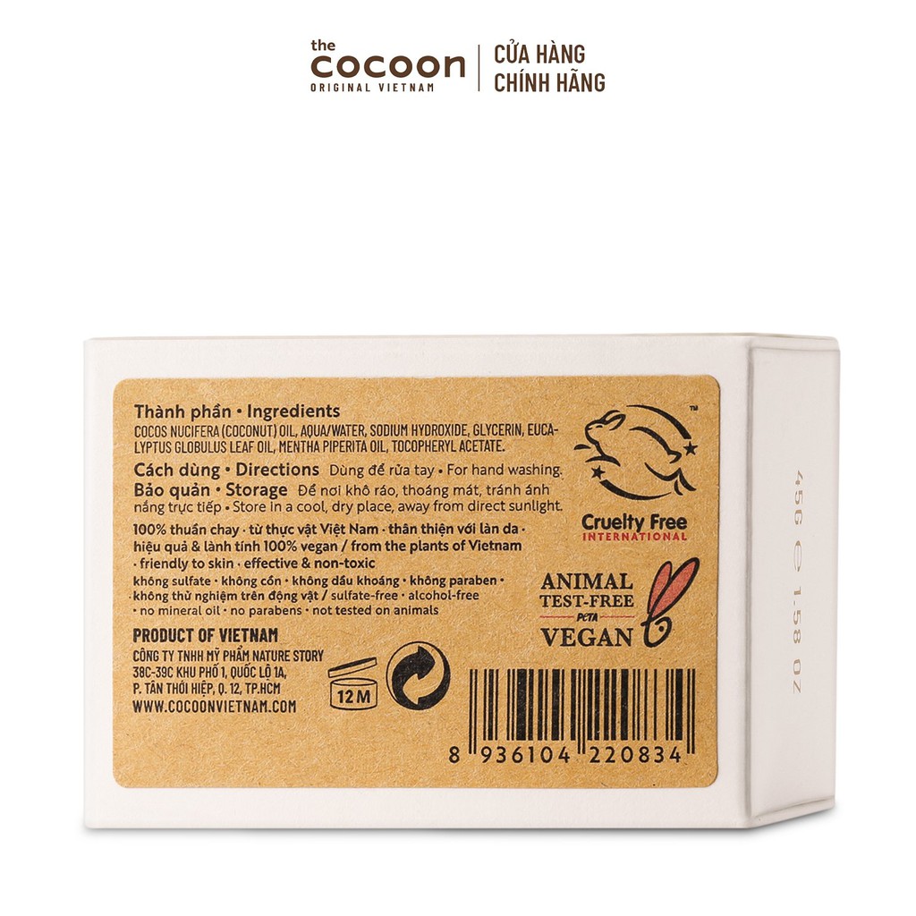 Xà Phòng Rửa Tay Khuynh Diệp & Bạc Hà Hình Chú Thỏ Cocoon 45g | BigBuy360 - bigbuy360.vn