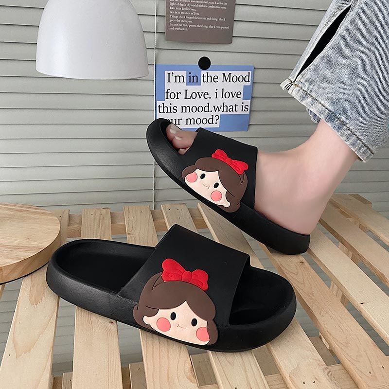 JY373-C3 CÔNG CHÚA NGANG Dép bánh mì đế đúc mặt nữ ngang dễ thương