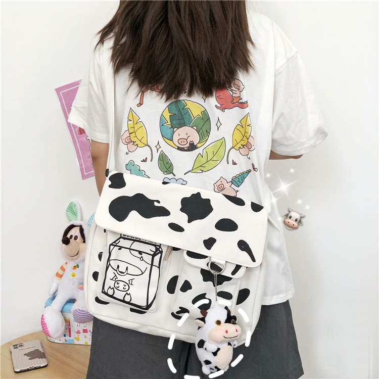 [RẺ VÔ ĐỊCH] Túi tote đeo chéo hộp sữa bò sữa DINK Me unisex Hàn Quốc