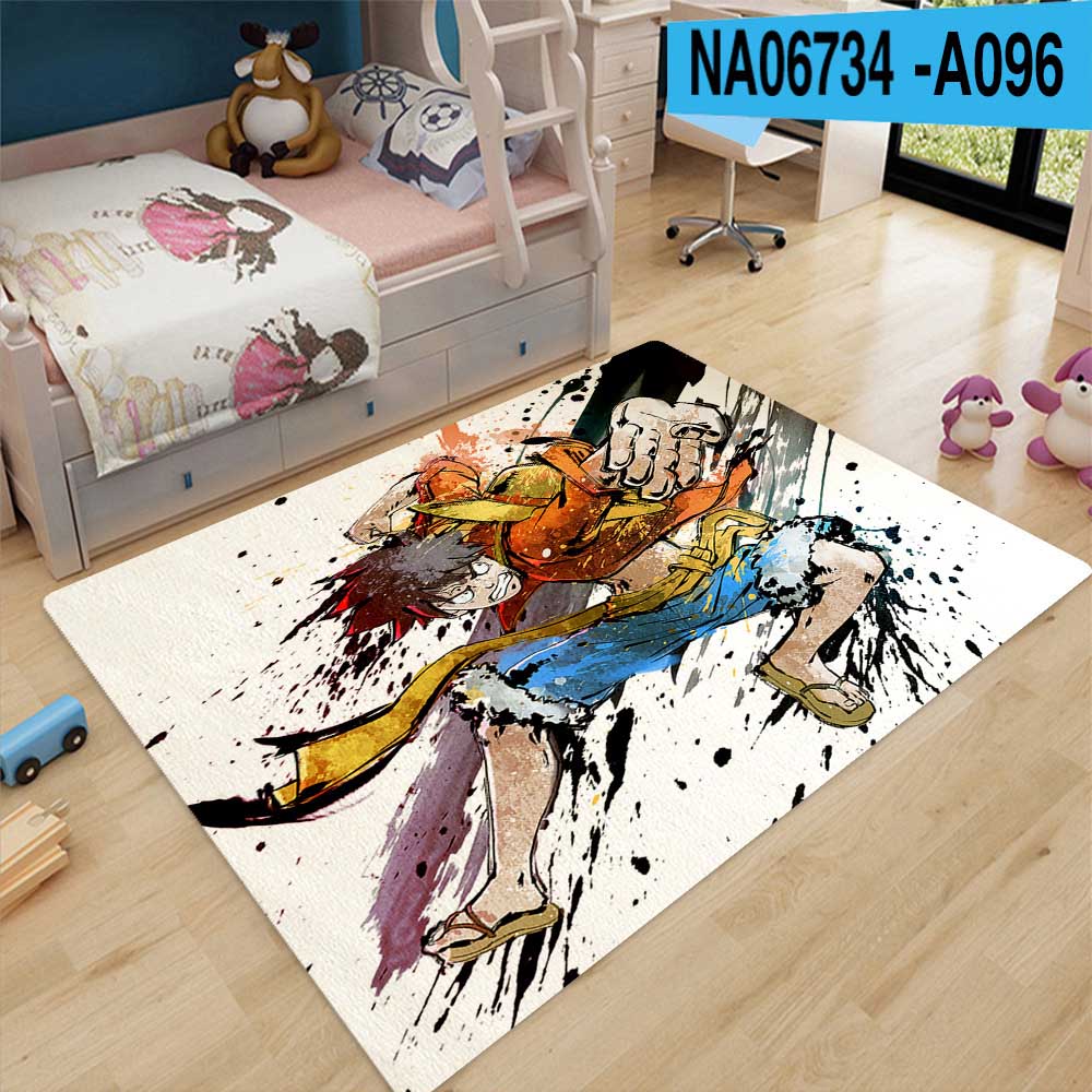 Thảm Lót Sàn Nhiều Màu Sắc Hình Roronoa Zoro Luffy Sanji Anime ONE PIECE 120X80Cm