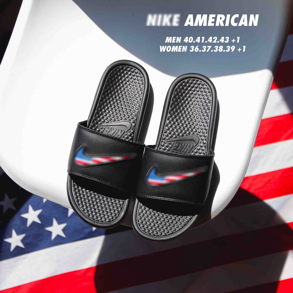 dép nike quai ngang hình cờ Mỹ America