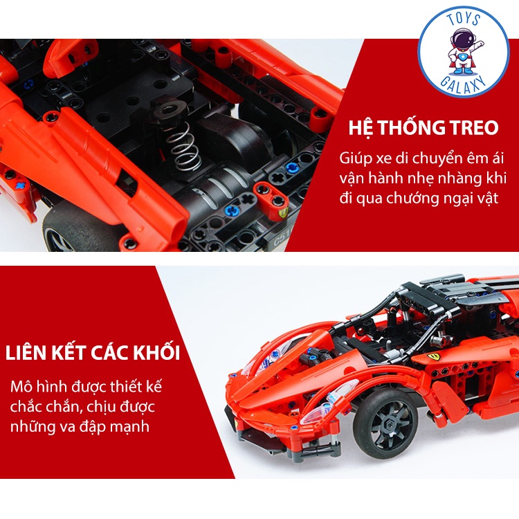 Đồ Chơi Lắp Ráp Mô Hình Điều Khiển Từ Xa RC Siêu Xe Ferrari LaFerrari / Bugatti / Lamborghini C51009