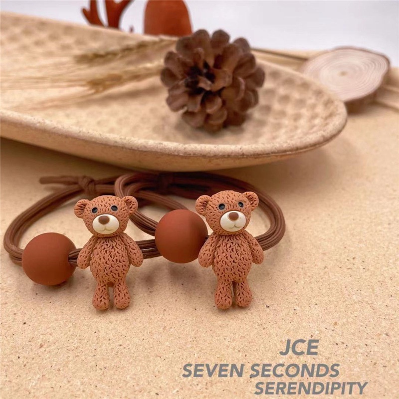 Cột tóc gấu thỏ kèm nhựa tròn xinh CT133