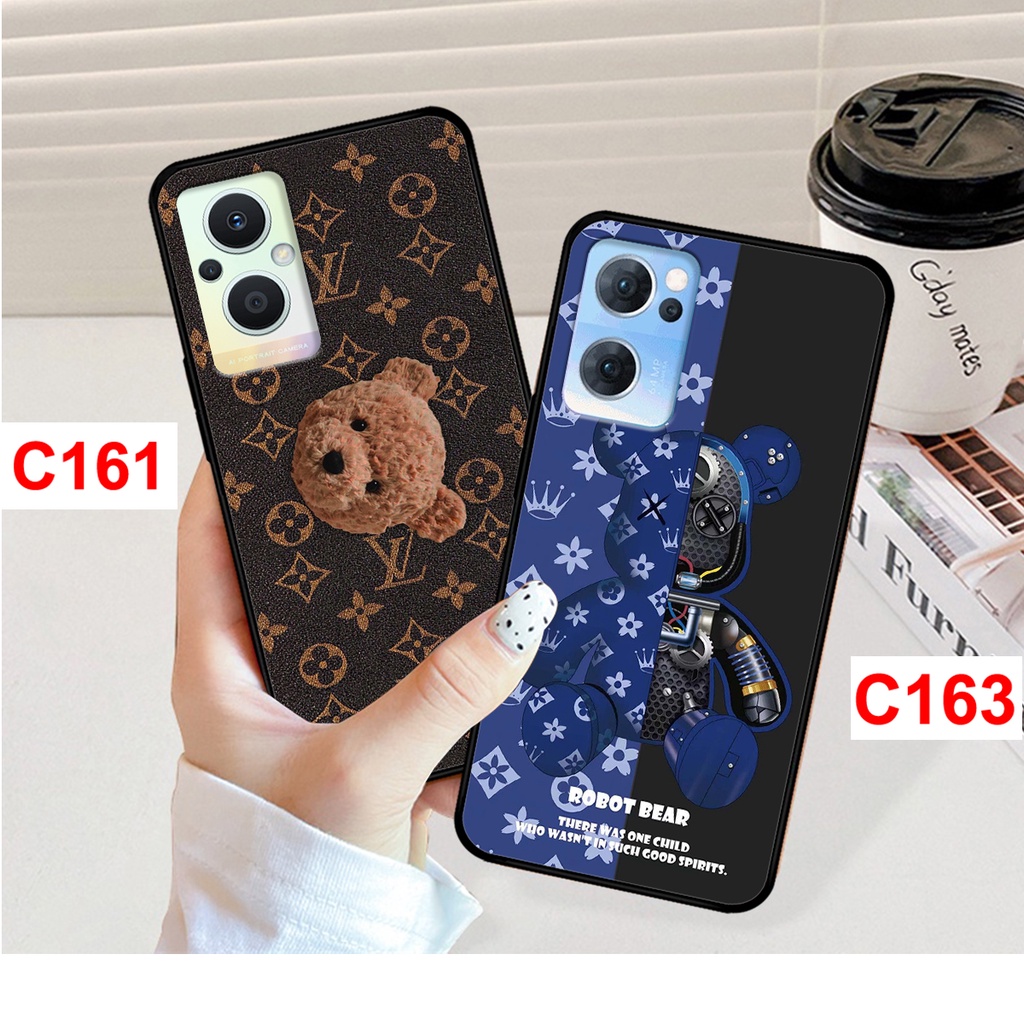 Ốp lưng Oppo Reno 7 - Reno 7Z  in hình gấu bearbrick , kwas thời trang cao cấp.