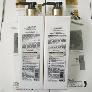 Cặp Dầu Gội Xả Collagen Vinge 1000ml