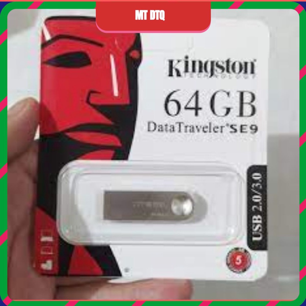 Usb kingstom 64G se9 DTSE9 2.0, thiết kế nhỏ gọn, vỏ kim loại chống nước