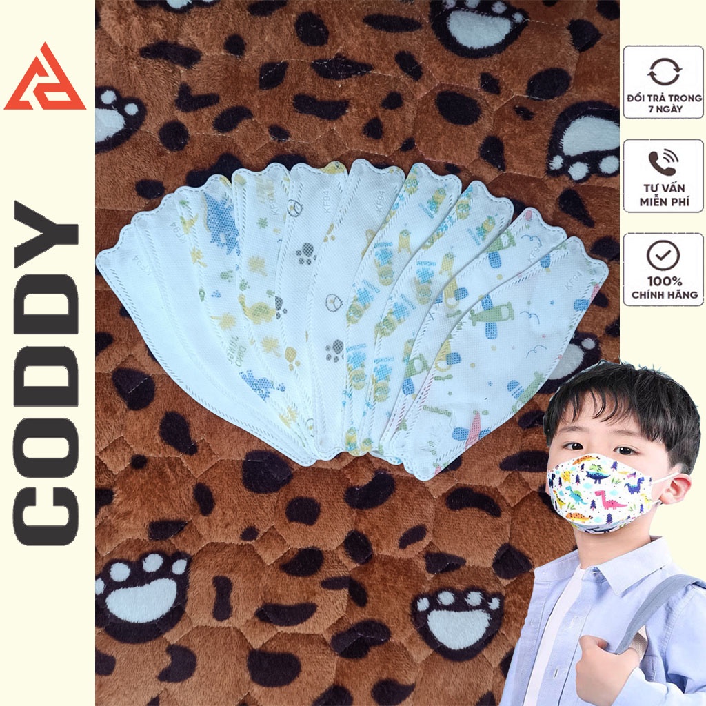 Set 50 chiếc khẩu trang KF94 trẻ em Hàn Quốc,khẩu trang cho bé 4d kháng khuẩn chống bụi mịn chính hãng