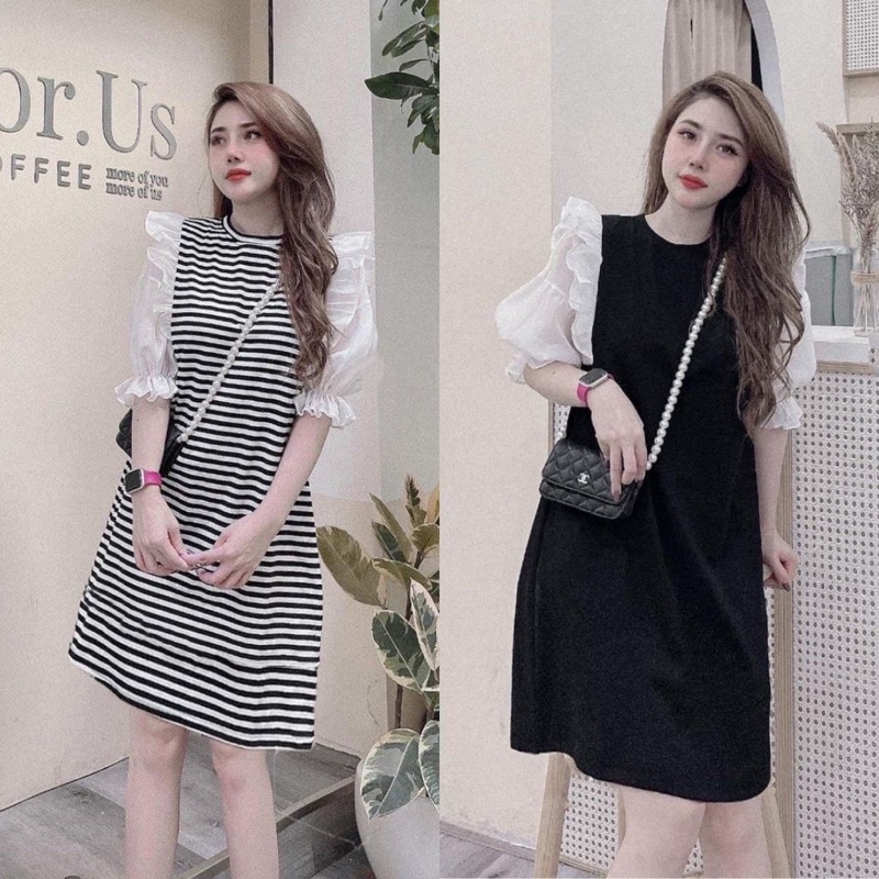 Váy bầu suông thời trang Aidenshop thiết kế tay lỡ thu