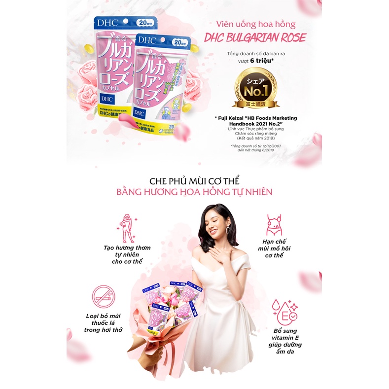 Viên Uống Hương Hoa Hồng DHC Bulgarian Rose Capsule Maxwell