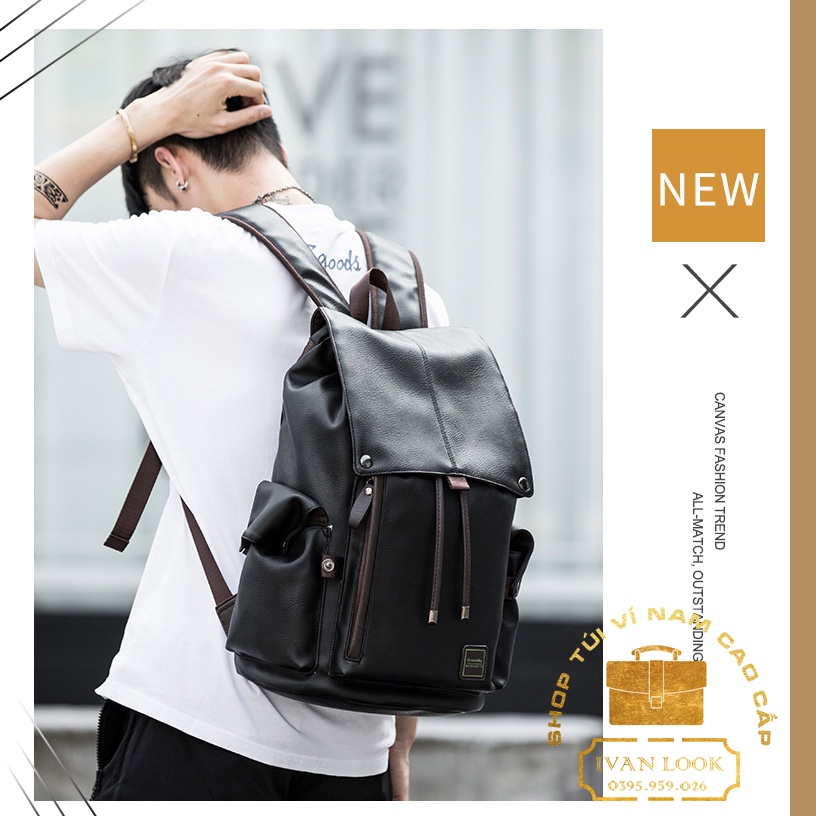 Balo Thời Trang Nam Nữ Unisex Chống Nước Chống Xước - Cặp Có Ngăn Đựng Latop - Balo Nam IVAN LOOK