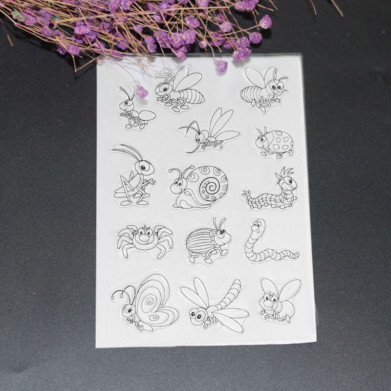 Con Dấu Silicone Trong Suốt Hình Côn Trùng Độc Đáo Tiện Dụng