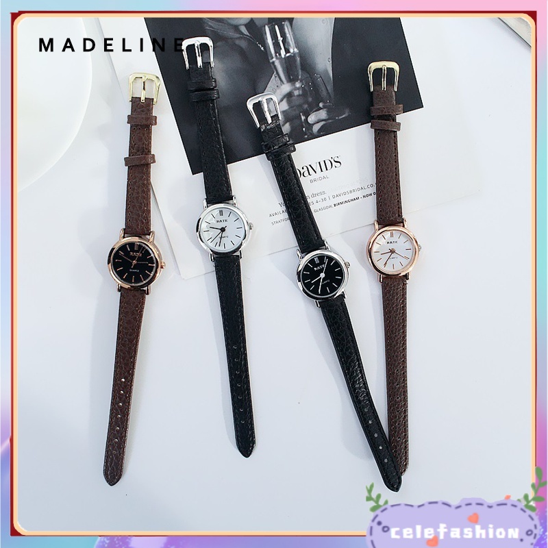 Đồng Hồ Đeo Tay Mặt Tròn Phong Cách retro Xinh Xắn Cho Nữ