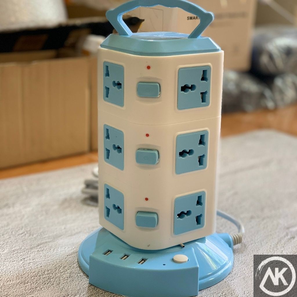 Ổ Cắm điện 3 tầng  Free Ship  Ổ cắm có công tắc riêng mỗi tầng tiện dụng