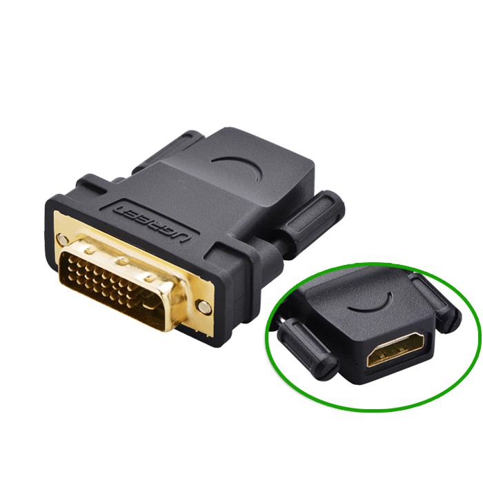 Đầu chuyển đổi DVI-D Male to HDMI Female Ugreen 20124