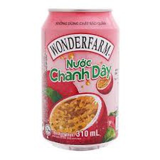 Nước chanh dây Wonderfarm lon 310ml 6lon