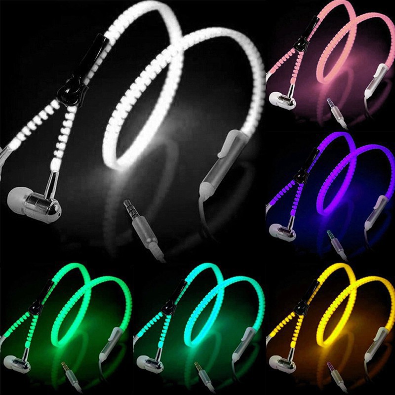 Tai nghe In-Ear có dây kéo phát sáng-j42 R33 IN 1