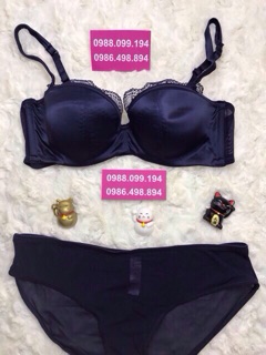 BỘ ĐỒ LÓT SATIN PHA REN