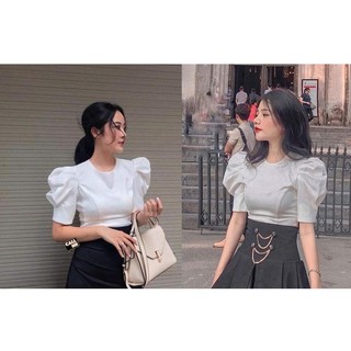 ÁO CỔ TRÒN TAY PHỒNG XẾP LY TAY NANA CÓ 2 MÀU