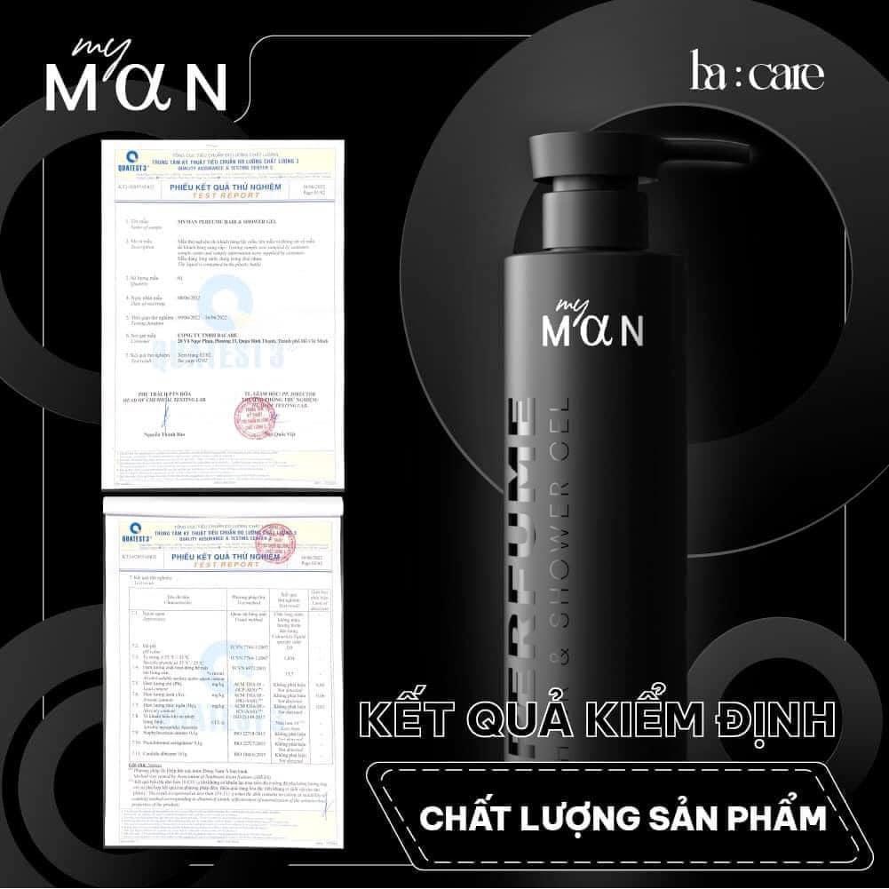My Man Dầu gội 5in1 BA Care - Dầu gội hương nước hoa MyMan Hàn Quốc 500ml - Chính hãng Bảo Anh 8809446657258