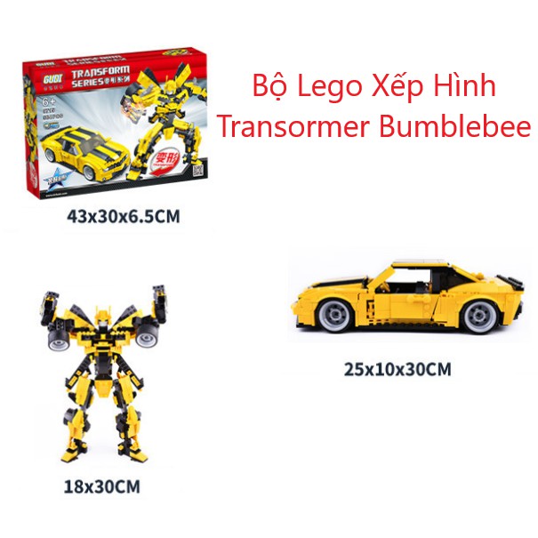 [584 CHI TIẾT-HÀNG CHUẨN] BỘ ĐỒ CHƠI XẾP HÌNH LEGO Transformer BUMBLEBEE - Lego Robot Biến Hình