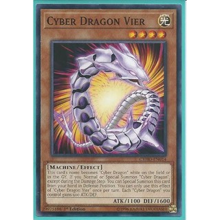 Lá bài thẻ bài Yugioh CYHO-EN014 Cyber Dragon Vier