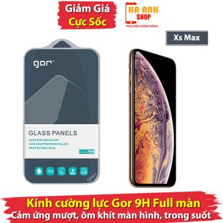 Kính Cường Lực iPhone Xs Max Full màn hãng Gor cao cấp - Miếng dán iPhone Xs Max