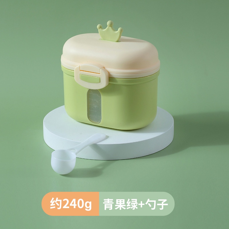 Hộp đựng sữa bột, đồ khô hình vương miện cao cấp hãng Baby Crown mẫu mới có vạch chia