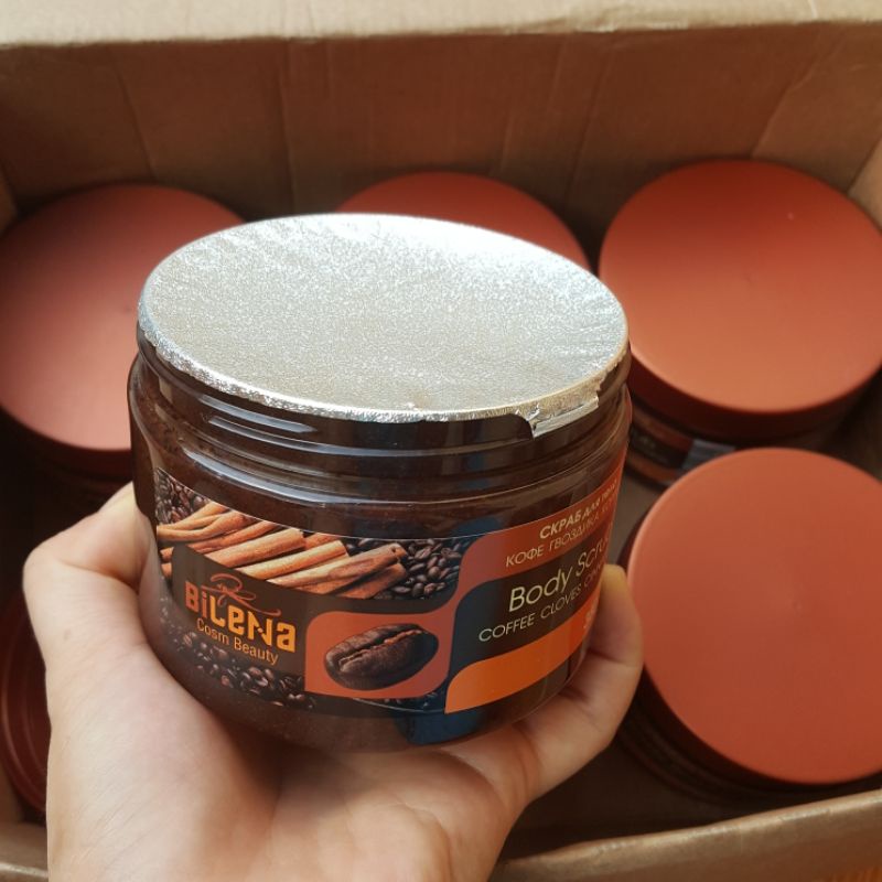 Tẩy Da Chết Toàn Thân_Body Quế Hồi Cafe Nga BILENA 380g