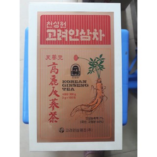 Trà hồng sâm Hàn Quốc hộp gỗ (100 gói x 3gr/góii) hsd 2021 Shophanquoc1186