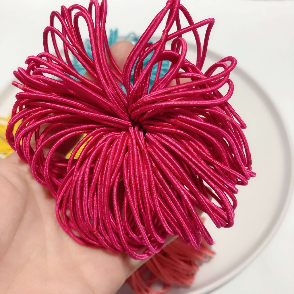 20-100 sợi-O52- dây thun làm cột tóc sợi nhỏ cho trẻ em