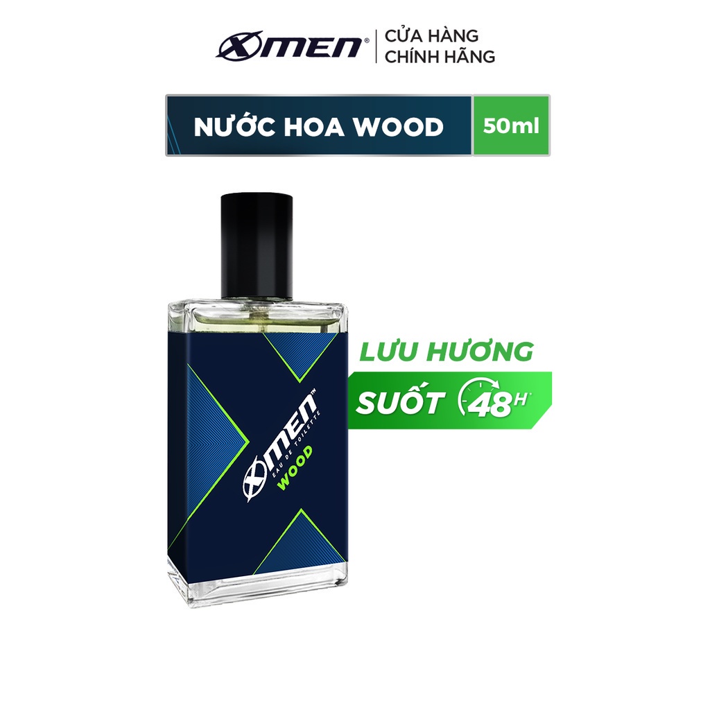Combo Dầu gội Sạch Gàu X-Men Clean & Fresh 24h Sạch Sâu 630g và Nước hoa X-Men Wood 50ml