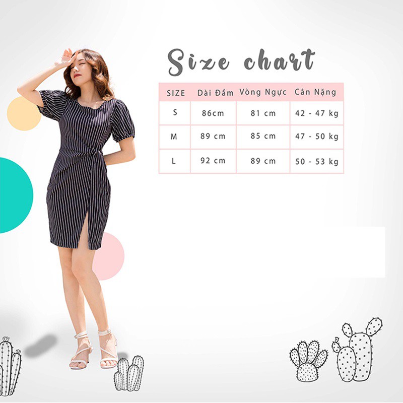 Đầm thun Cát Hàn dáng suông ôm body size 42-53kg - H&N Style