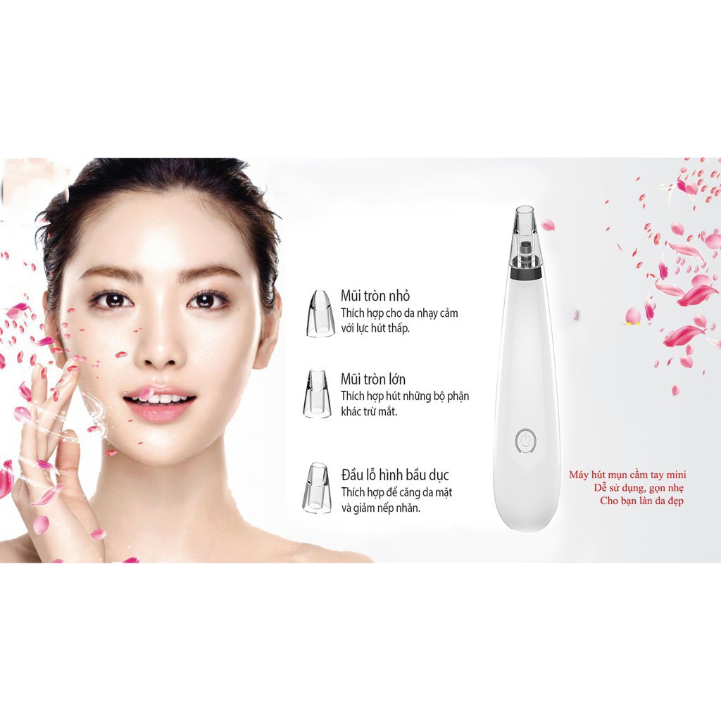 [QUÉT SẠCH MỤN] [TẶNG MẶT NẠ MẮT COLLAGEN] MÁY HÚT MỤN COMEDO SUCTION TOOL - full 3 đầu hút