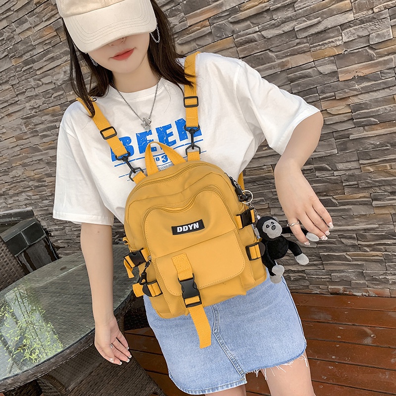 Balo unisex loại mini size nhỏ hình vuông cho nam nữ BL14