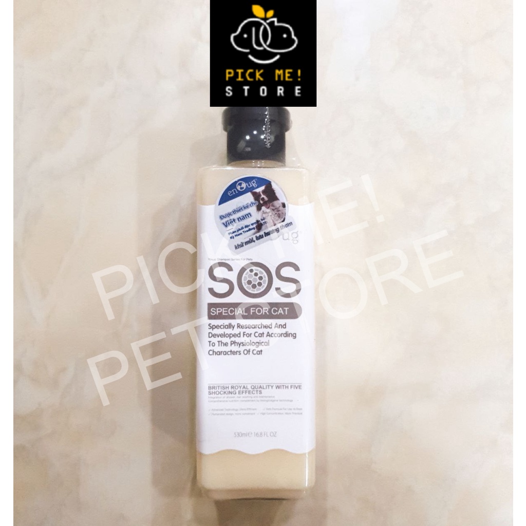 [ CHÍNH HÃNG ] Sữa tắm SOS | S.O.S cho Chó 530ml - Poodle, Lông trắng, Lông nâu đỏ, lông tối màu, khử mùi, rụng lông