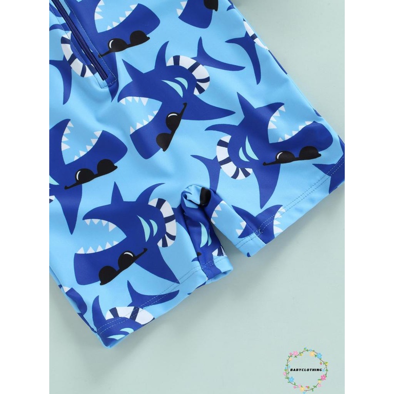 Bộ Đồ Bơi Một Mảnh Tay Ngắn In Họa Tiết Hoạt Hình Thời Trang Mùa Hè Cho Bé Trai