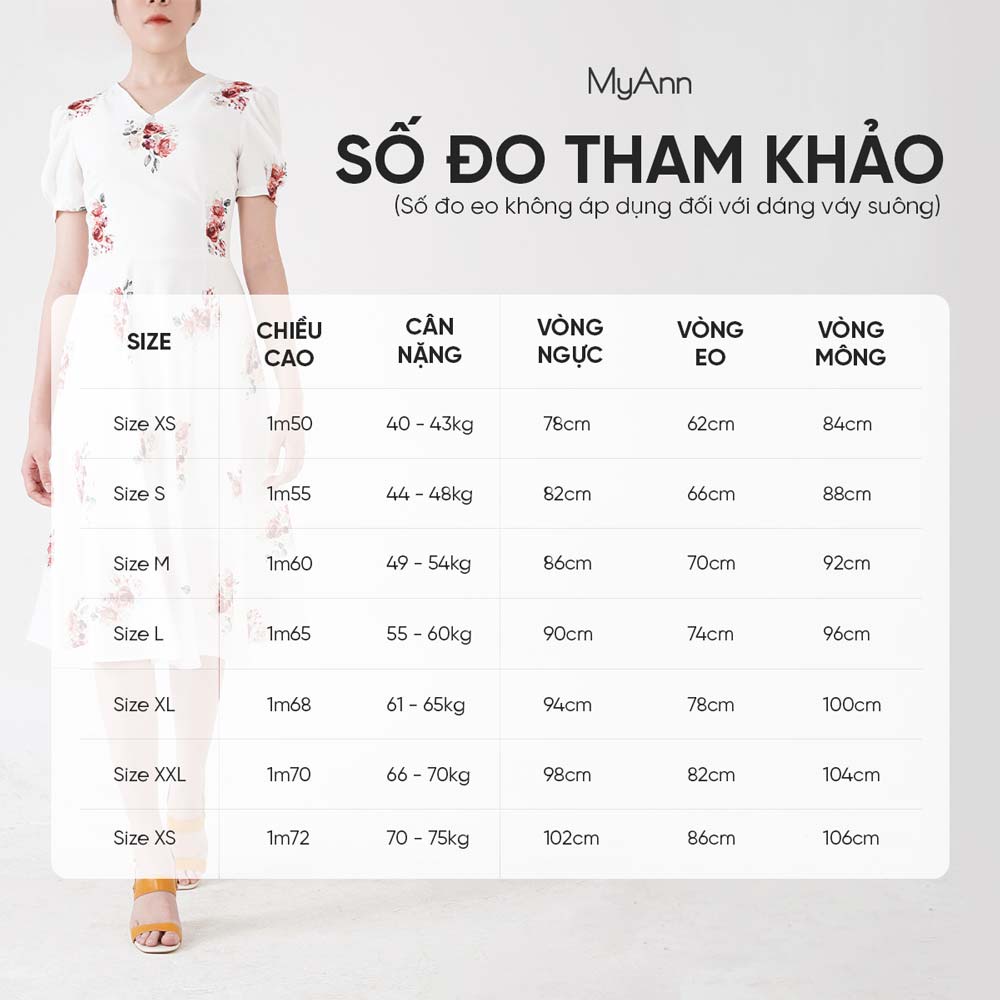 Váy hạ eo kiểu xếp ly classic  MyAnn Margot, chất crep suôn, mặc thoáng, có co giãn nhẹ