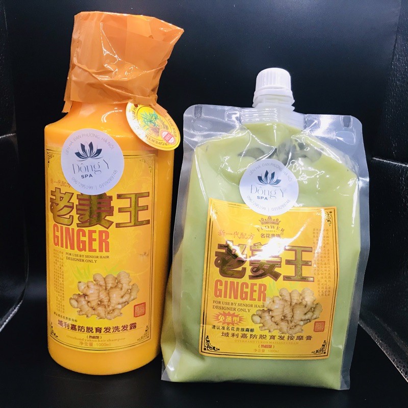 [ GỘI SIÊU TIẾT KIỆM] Cặp dầu gội gừng 1000ml, lưu thông khí huyết