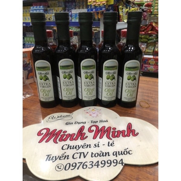 Dầu olive nguyên chất olivoila extra virgin 250ml và750ml