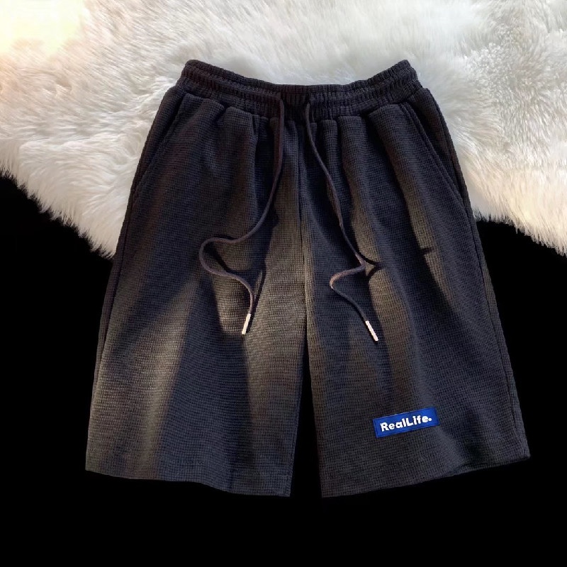 Quần Short Dáng Rộng Thoáng Khí In Chữ Phong Cách Hip Hop Nhật Bản Cá Tính Cho Nam Size M-3XL