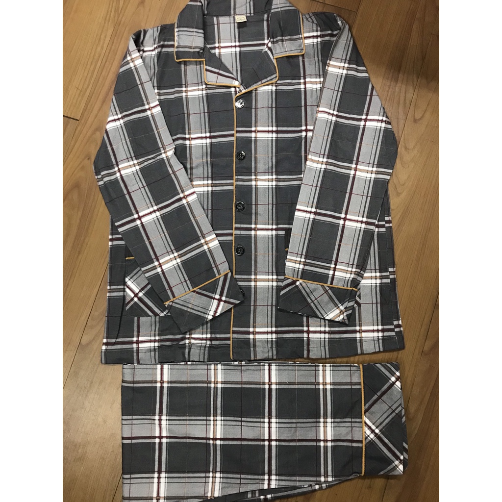 Đồ bộ PIJAMA NAM dài tay họa tiết Caro nam tính, chất Cotton 100% thông thoáng mùa hè - 9986