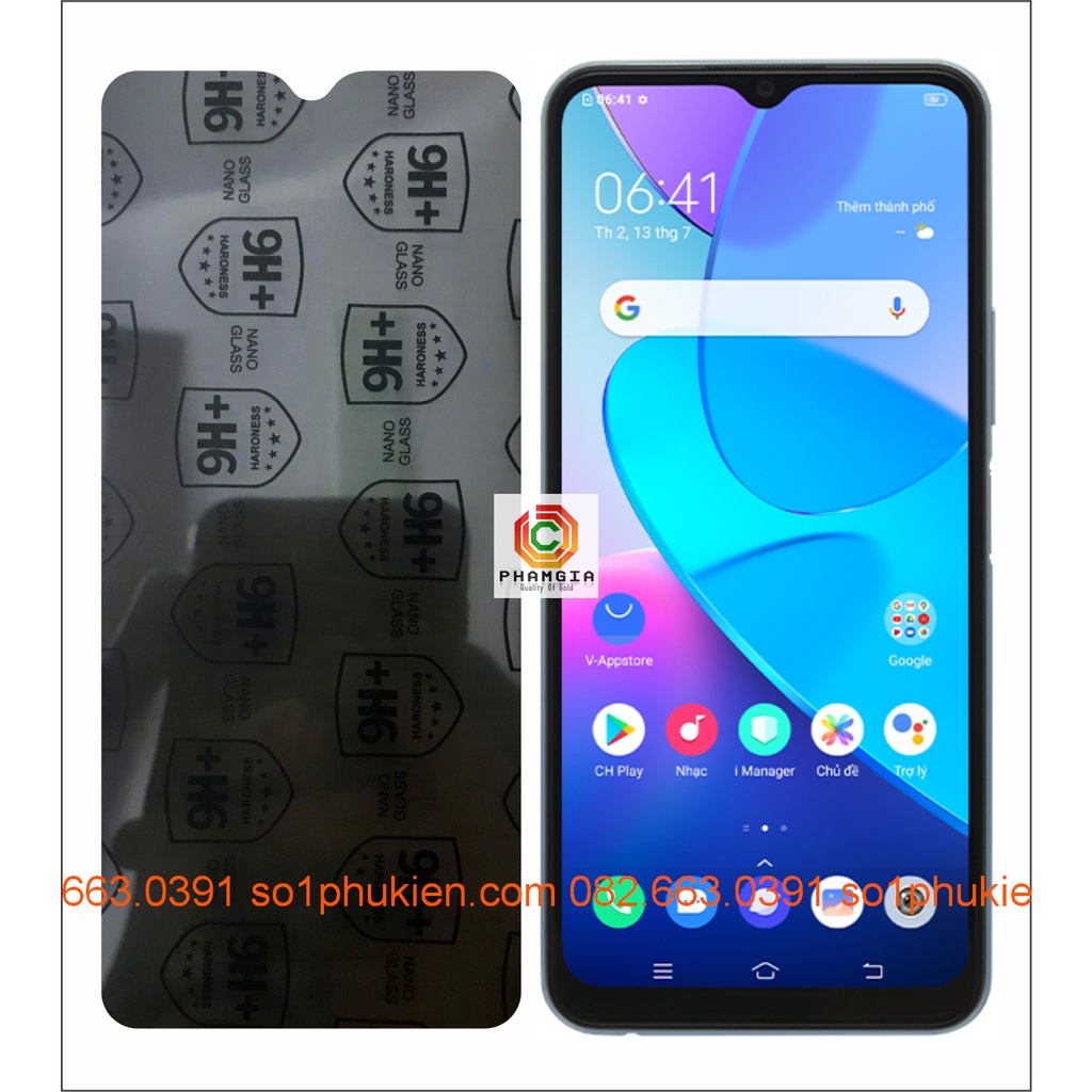 Dán cường lực chống nhìn trộm Vivo Y12s / Y20 / Y20s dẻo siêu bền chống bể