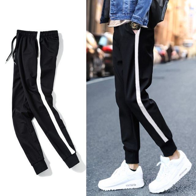 Bigsize -Quần jogger 1 sọc bo nam nữ 40-95kg quần thể thao