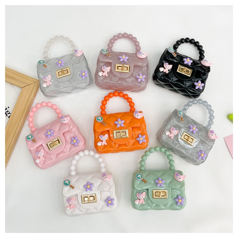 Túi Đeo Chéo Vai Bằng Silicone Có Dây Xích Họa Tiết My Melody Dễ Thương Dành Cho Bé Gái