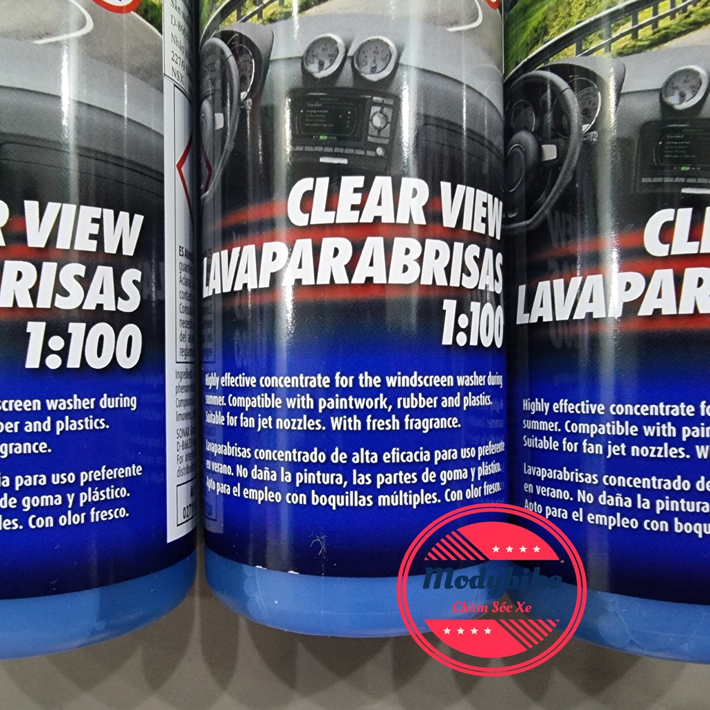Nước rửa kính ô tô cao cấp Sonax Xtreme Clear View 1:100 NanoPro 250ml