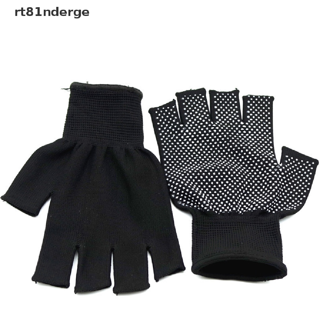 【ge】 Half Finger Breathable Riding Cycling MTB Hiking Fitness Knitted Antiskid Gloves .