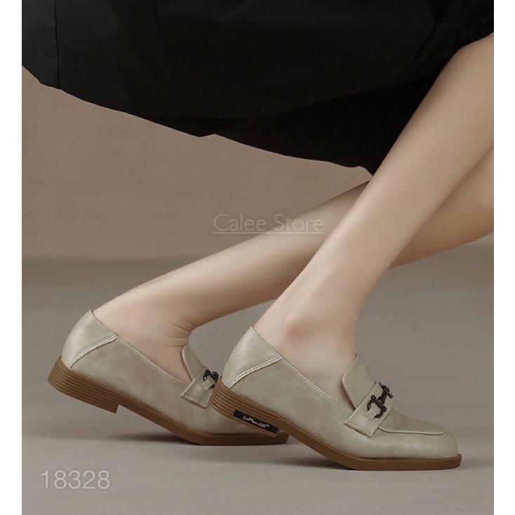 Giày Loafer Moca Nữ Da Mềm Màu Đen Nude Sáng Dáng Bệt Thấp Mềm Mại - Phong Cách Hàn Quốc Cao Cấp Có Sẵn Freeship