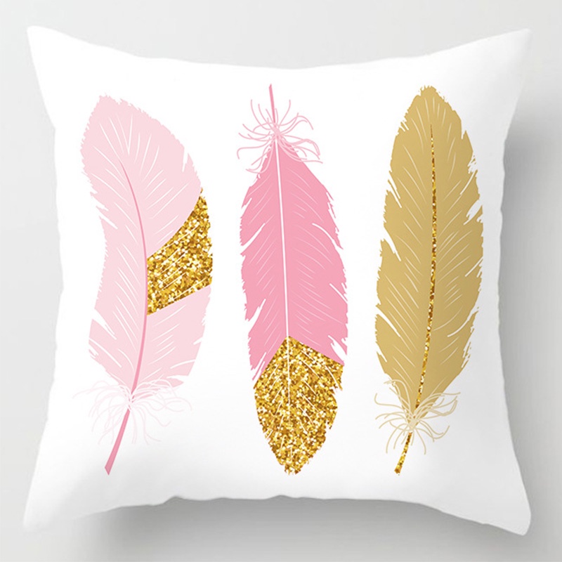Vỏ Gối 45X45Cm In Họa Tiết Màu Hồng Dễ Thương Trang Trí Nhà Cửa