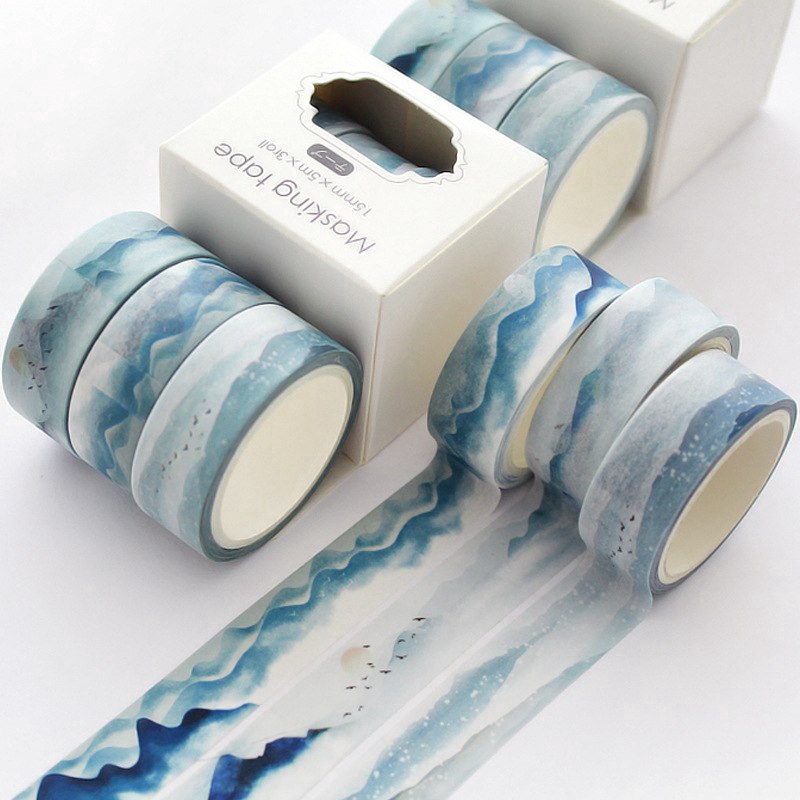 3 Pcs/lot Japanese Multicolor Masking Washi Tape Decorative Adhesive Tape