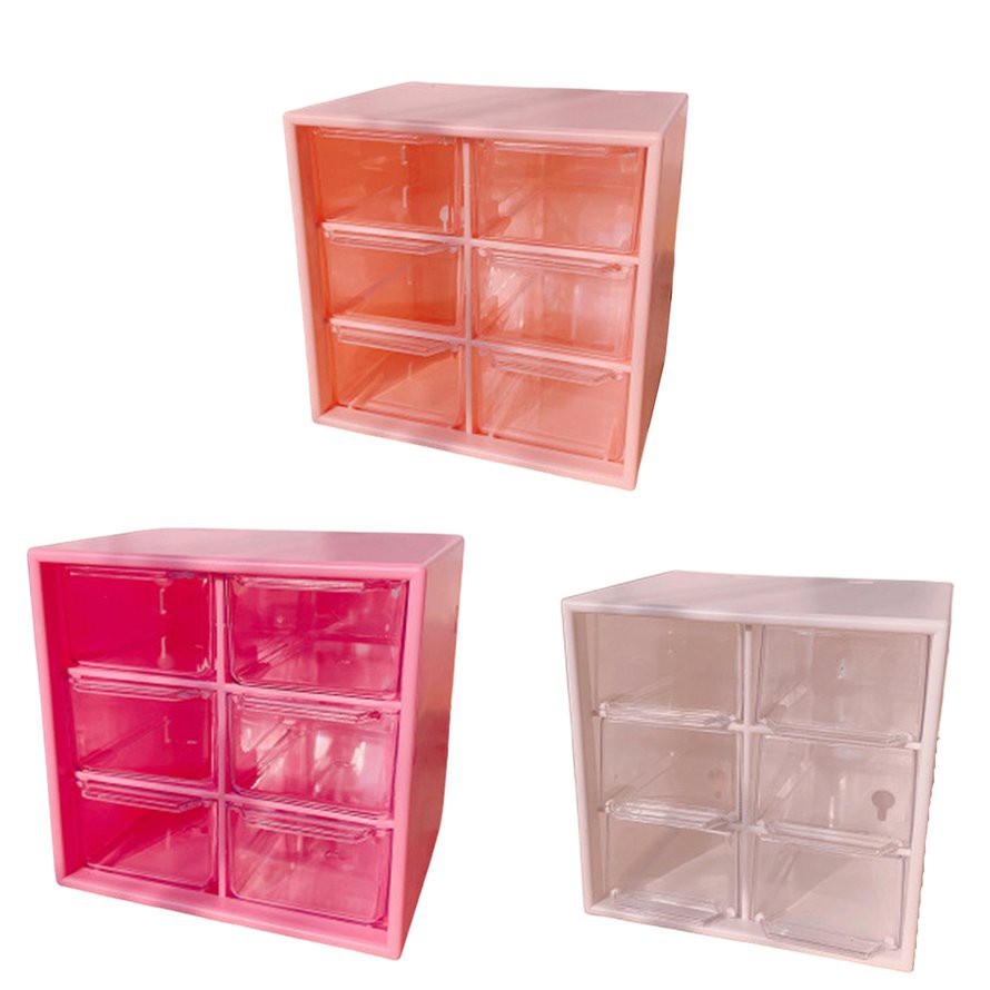 Hộp Đựng Đồ Trang Điểm / Trang Sức / Mỹ Phẩm Chống Bụi Chia Ngăn Tiện Dụng